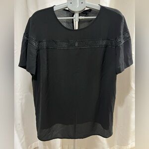 Banana Republic Black Lace Accent Blouse